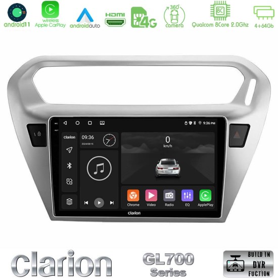 Clarion GL700 Series 8Core Android13 4+64GB Citroen C-Elysee / Peugeot 301 Navigation Multimedia Tablet 9" Με Carplay & Android Auto Clarion GL700 Series 8Core Android13 4+64GB Citroen C-Elysee / Peugeot 301 Navigation Multimedia Tablet 9" Με Carplay & Android Auto