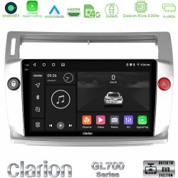 Clarion GL700 Series 8Core Android13 4+64GB Citroen C4 2004-2010 Navigation Multimedia Tablet 9" Με Carplay & Android Auto Clarion GL700 Series 8Core Android13 4+64GB Citroen C4 2004-2010 Navigation Multimedia Tablet 9" Με Carplay & Android Auto