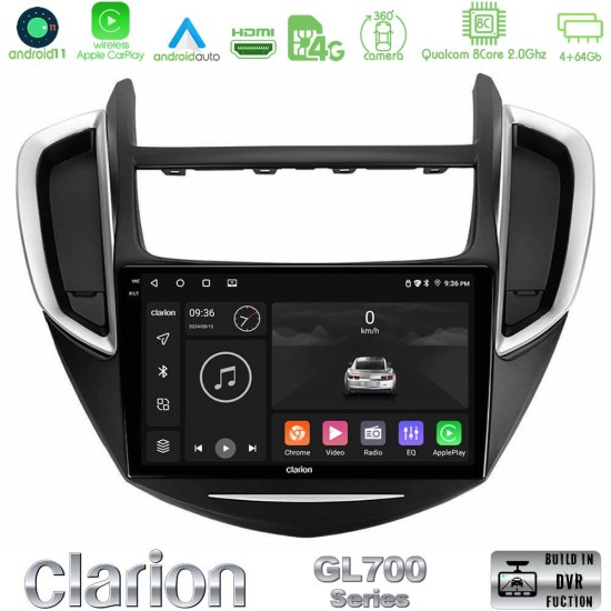 Clarion GL700 Series 8Core Android13 4+64GB Chevrolet Trax 2013-2020 Navigation Multimedia Tablet 9" Με Carplay & Android Auto