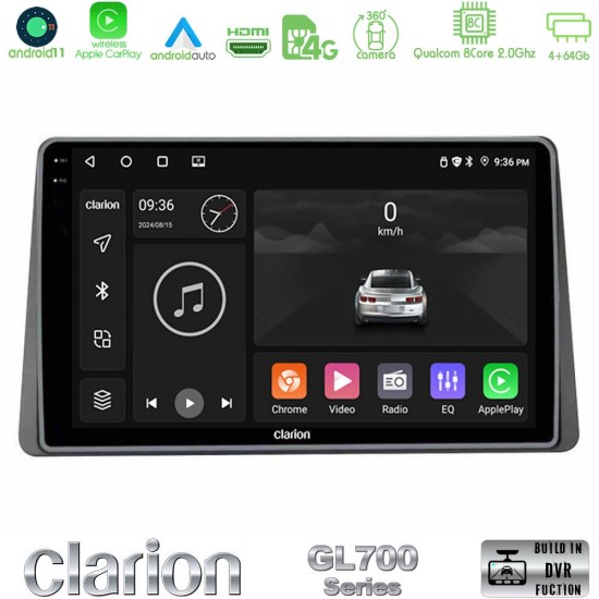 Clarion GL700 Series 8Core Android13 4+64GB Dacia Duster 2019-> Navigation Multimedia Tablet 10" Με Carplay & Android Auto Clarion GL700 Series 8Core Android13 4+64GB Dacia Duster 2019-> Navigation Multimedia Tablet 10" Με Carplay & Android Auto