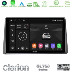 Clarion GL700 Series Dacia Duster 2022-> 8Core Android13 4+64GB Navigation Multimedia Tablet 9" Με Carplay & Android Auto Με Carplay & Android Auto