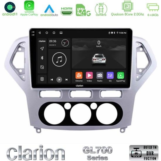 Clarion GL700 Series 8Core Android13 4+64GB Ford Mondeo 2007-2010 Manual A/C Navigation Multimedia Tablet 10" Με Carplay & Android Auto Clarion GL700 Series 8Core Android13 4+64GB Ford Mondeo 2007-2010 Manual A/C Navigation Multimedia Tablet 10" Με Carplay & Android Auto