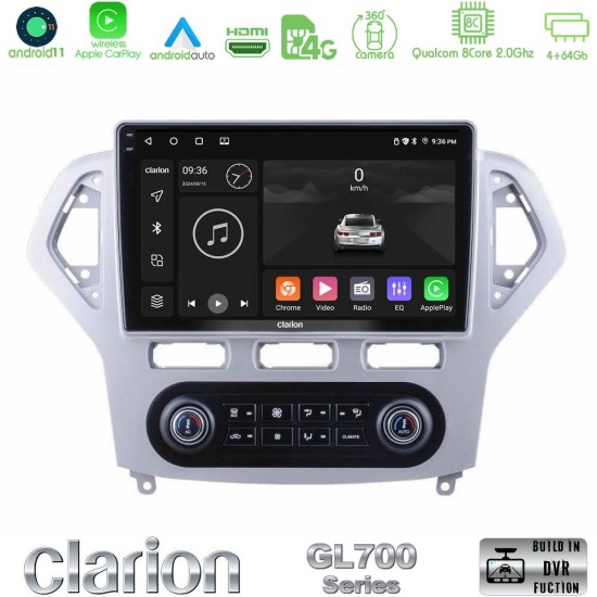 Clarion GL700 Series 8Core Android13 4+64GB Ford Mondeo 2007-2011 (Auto A/C) Navigation Multimedia Tablet 10" Με Carplay & Android Auto Clarion GL700 Series 8Core Android13 4+64GB Ford Mondeo 2007-2011 (Auto A/C) Navigation Multimedia Tablet 10" Με Carplay & Android Auto