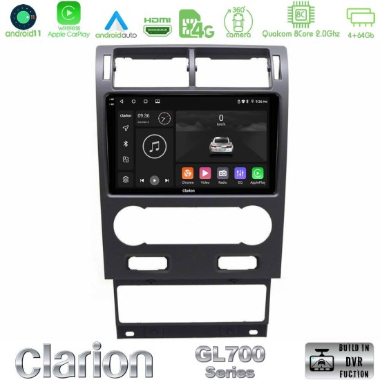 Clarion GL700 Series 8Core Android13 4+64GB Ford Mondeo 2004-2007 Navigation Multimedia Tablet 9" Με Carplay & Android Auto