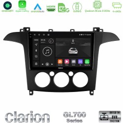 Clarion GL700 Series 8Core Android13 4+64GB Ford S-Max 2006-2008 (manual A/C) Navigation Multimedia Tablet 9" Με Carplay & Android Auto Clarion GL700 Series 8Core Android13 4+64GB Ford S-Max 2006-2008 (manual A/C) Navigation Multimedia Tablet 9" Με Carplay & Android Auto