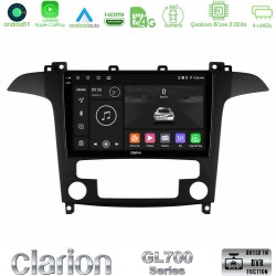 Clarion GL700 Series 8Core Android13 4+64GB Ford S-Max 2006-2012 Navigation Multimedia Tablet 9" Με Carplay & Android Auto Clarion GL700 Series 8Core Android13 4+64GB Ford S-Max 2006-2012 Navigation Multimedia Tablet 9" Με Carplay & Android Auto