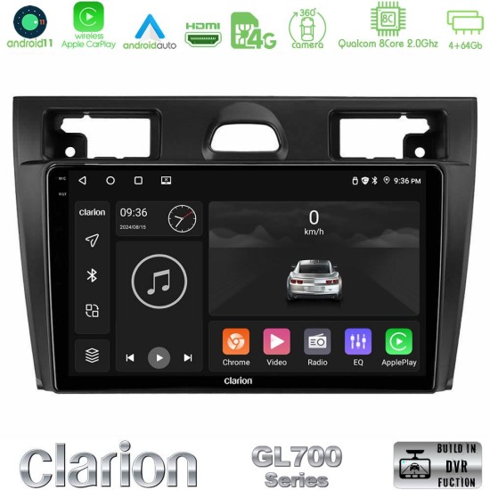Clarion GL700 Series 8Core Android13 4+64GB Ford Fiesta/Fusion Navigation Multimedia Tablet 9" Με Carplay & Android Auto Clarion GL700 Series 8Core Android13 4+64GB Ford Fiesta/Fusion Navigation Multimedia Tablet 9" Με Carplay & Android Auto