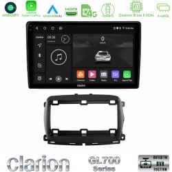 Clarion GL700 Series 8Core Android13 4+64GB Fiat 500 2016> Navigation Multimedia Tablet 9" Με Carplay & Android Auto Clarion GL700 Series 8Core Android13 4+64GB Fiat 500 2016> Navigation Multimedia Tablet 9" Με Carplay & Android Auto
