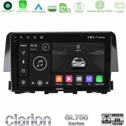 Clarion GL700 Series 8Core Android13 4+64GB Honda Civic 2016-2020 Navigation Multimedia Tablet 9" Με Carplay & Android Auto Clarion GL700 Series 8Core Android13 4+64GB Honda Civic 2016-2020 Navigation Multimedia Tablet 9" Με Carplay & Android Auto