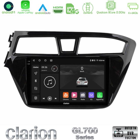 Clarion GL700 Series 8Core Android13 4+64GB Hyundai i20 2014-2018 Navigation Multimedia Tablet 9" Με Carplay & Android Auto Clarion GL700 Series 8Core Android13 4+64GB Hyundai i20 2014-2018 Navigation Multimedia Tablet 9" Με Carplay & Android Auto