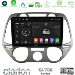 Clarion GL700 Series 8Core Android13 4+64GB Hyundai i20 2009-2012 Manual A/C Navigation Multimedia Tablet 9" Με Carplay & Android Auto Clarion GL700 Series 8Core Android13 4+64GB Hyundai i20 2009-2012 Manual A/C Navigation Multimedia Tablet 9" Με Carplay & Android Auto