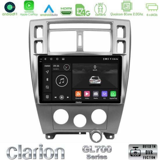 Clarion GL700 Series 8Core Android13 4+64GB Hyundai Tucson Navigation Multimedia Tablet 10" Με Carplay & Android Auto