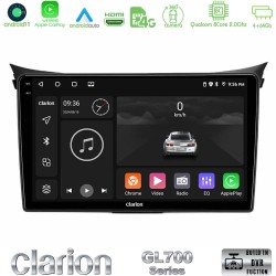Clarion GL700 Series 8Core Android13 4+64GB Hyundai i30 2012-2017 Navigation Multimedia Tablet 9" Με Carplay & Android Auto Clarion GL700 Series 8Core Android13 4+64GB Hyundai i30 2012-2017 Navigation Multimedia Tablet 9" Με Carplay & Android Auto