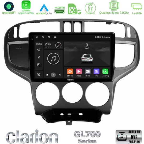 Clarion GL700 Series 8Core Android13 4+64GB Hyundai Matrix 2001-2010 Navigation Multimedia Tablet 9" Με Carplay & Android Auto