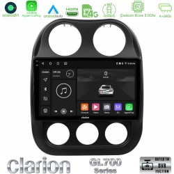 Clarion GL700 Series 8Core Android13 4+64GB Jeep Compass 2012-2016 Navigation Multimedia Tablet 10" Με Carplay & Android Auto