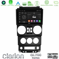 Clarion GL700 Series 8Core Android13 4+64GB Jeep Wrangler 2008-2010 Navigation Multimedia Tablet 9" Με Carplay & Android Auto