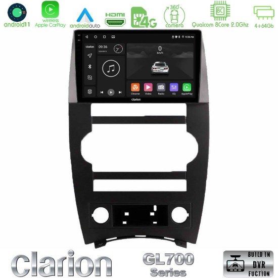 Clarion GL700 Series 8Core Android13 4+64GB Jeep Commander 2007-2008 Navigation Multimedia Tablet 9" Με Carplay & Android Auto