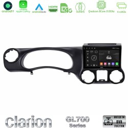 Clarion GL700 Series 8Core Android13 4+64GB Jeep Wrangler 2011-2014 Navigation Multimedia Tablet 10" Με Carplay & Android Auto