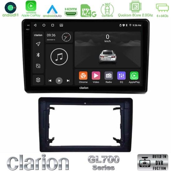 Clarion GL700 Series 8Core Android13 4+64GB Chrysler / Dodge / Jeep Navigation Multimedia Tablet 10" Με Carplay & Android Auto