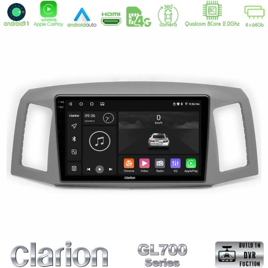 Clarion GL700 Series 8Core Android13 4+64GB Jeep Grand Cherokee 2005-2007 Navigation Multimedia Tablet 10" Με Carplay & Android Auto Clarion GL700 Series 8Core Android13 4+64GB Jeep Grand Cherokee 2005-2007 Navigation Multimedia Tablet 10" Με Carplay & Android Auto