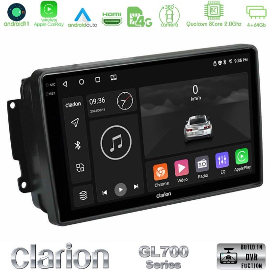 Clarion GL700 Series 8Core Android13 4+64GB Mercedes C/CLK/G Class (W203/W209) Navigation Multimedia Tablet 9" Με Carplay & Android Auto