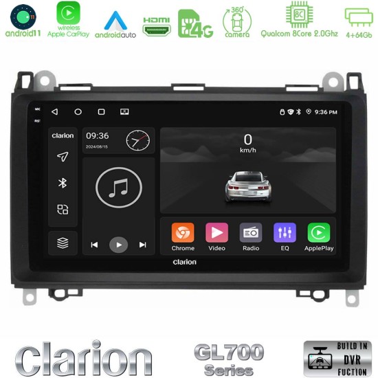 Clarion GL700 Series 8Core Android13 4+64GB Mercedes A/B/Vito/Sprinter Class Navigation Multimedia Tablet 9" Με Carplay & Android Auto Clarion GL700 Series 8Core Android13 4+64GB Mercedes A/B/Vito/Sprinter Class Navigation Multimedia Tablet 9" Με Carplay & Android Auto