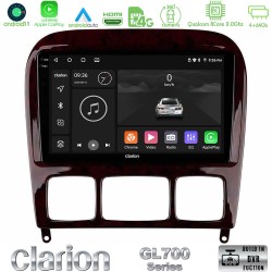 Clarion GL700 Series 8Core Android13 4+64GB Mercedes S Class 1999-2004 (W220) Navigation Multimedia Tablet 9" Με Carplay & Android Auto Clarion GL700 Series 8Core Android13 4+64GB Mercedes S Class 1999-2004 (W220) Navigation Multimedia Tablet 9" Με Carplay & Android Auto