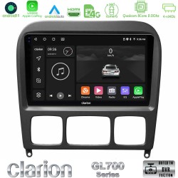 Clarion GL700 Series 8Core Android13 4+64GB Mercedes S Class 1999-2004 (W220) Navigation Multimedia Tablet 9" Με Carplay & Android Auto Clarion GL700 Series 8Core Android13 4+64GB Mercedes S Class 1999-2004 (W220) Navigation Multimedia Tablet 9" Με Carplay & Android Auto