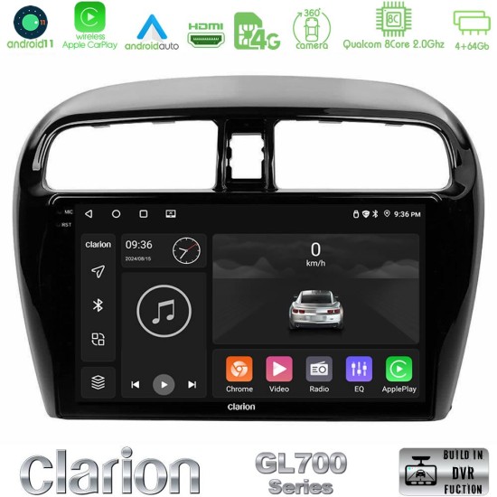 Clarion GL700 Series 8Core Android13 4+64GB Mitsubishi Space Star 2013-2016 Navigation Multimedia Tablet 9" Με Carplay & Android Auto Clarion GL700 Series 8Core Android13 4+64GB Mitsubishi Space Star 2013-2016 Navigation Multimedia Tablet 9" Με Carplay & Android Auto