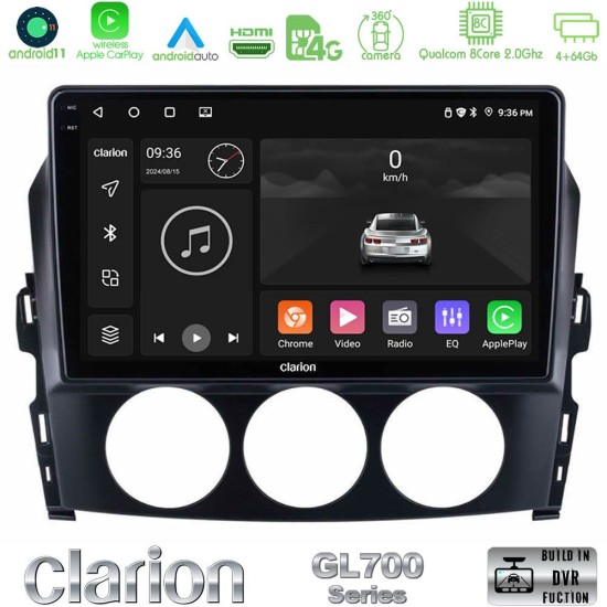 Clarion GL700 Series 8Core Android13 4+64GB Mazda MX-5 2006-2008 Navigation Multimedia Tablet 9" Με Carplay & Android Auto