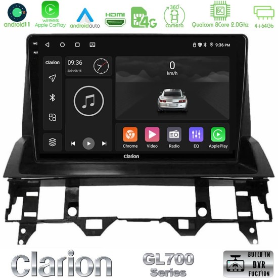 Clarion GL700 Series 8Core Android13 4+64GB Mazda6 2002-2006 Navigation Multimedia Tablet 9" Με Carplay & Android Auto