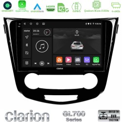 Clarion GL700 Series 8Core Android13 4+64GB Nissan Qashqai J11 (Manual A/C) Navigation Multimedia Tablet 10" Με Carplay & Android Auto Clarion GL700 Series 8Core Android13 4+64GB Nissan Qashqai J11 (Manual A/C) Navigation Multimedia Tablet 10" Με Carplay & Android Auto