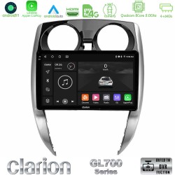 Clarion GL700 Series 8Core Android13 4+64GB Nissan Note 2013-2018 Navigation Multimedia Tablet 10" Με Carplay & Android Auto