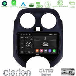 Clarion GL700 Series 8Core Android13 4+64GB Nissan Micra 2011-2014 Navigation Multimedia Tablet 9" Με Carplay & Android Auto Clarion GL700 Series 8Core Android13 4+64GB Nissan Micra 2011-2014 Navigation Multimedia Tablet 9" Με Carplay & Android Auto