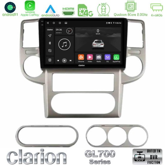 Clarion GL700 Series 8Core Android13 4+64GB Nissan X-Trail 2003-2007 Navigation Multimedia Tablet 10" Με Carplay & Android Auto