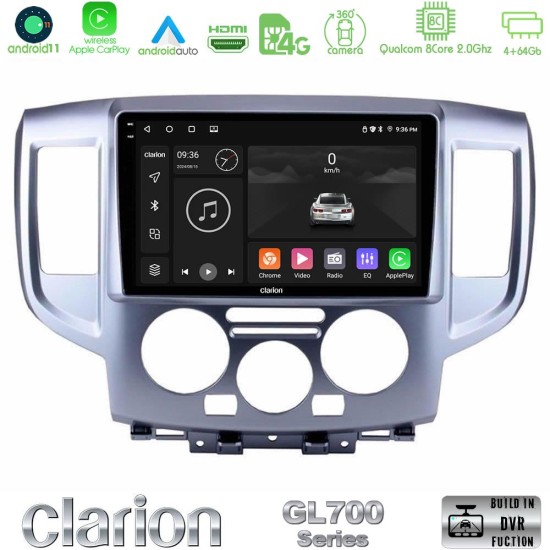 Clarion GL700 Series 8Core Android13 4+64GB Nissan NV200 Navigation Multimedia Tablet 9" Με Carplay & Android Auto