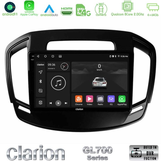 Clarion GL700 Series 8Core Android13 4+64GB Opel Insignia 2014-2017 Navigation Multimedia Tablet 9" Με Carplay & Android Auto Clarion GL700 Series 8Core Android13 4+64GB Opel Insignia 2014-2017 Navigation Multimedia Tablet 9" Με Carplay & Android Auto