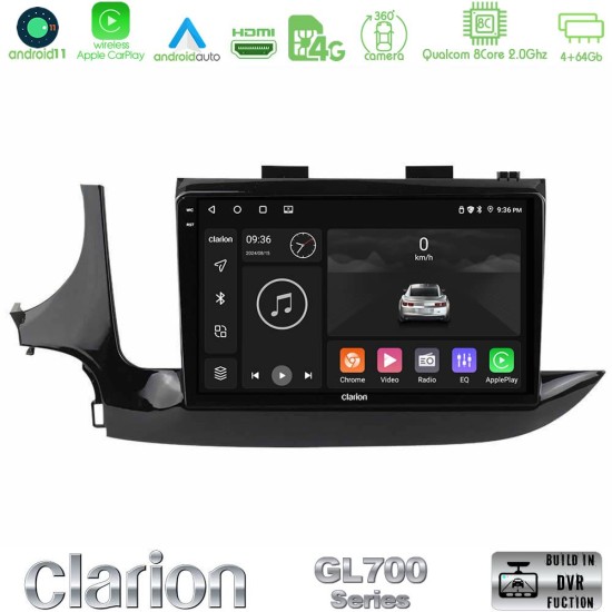 Clarion GL700 Series 8Core Android13 4+64GB Opel Mokka 2016-2020 Navigation Multimedia Tablet 9" Με Carplay & Android Auto Clarion GL700 Series 8Core Android13 4+64GB Opel Mokka 2016-2020 Navigation Multimedia Tablet 9" Με Carplay & Android Auto
