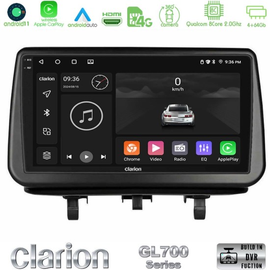 Clarion GL700 Series Opel Meriva B 2010-2017 8Core Android13 4+64GB Navigation Multimedia Tablet 9" Με Carplay & Android Auto Clarion GL700 Series Opel Meriva B 2010-2017 8Core Android13 4+64GB Navigation Multimedia Tablet 9" Με Carplay & Android Auto