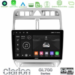 Clarion GL700 Series 8Core Android13 4+64GB Peugeot 307 2002-2008 Navigation Multimedia Tablet 9" Με Carplay & Android Auto