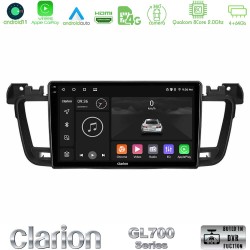 Clarion GL700 Series 8Core Android13 4+64GB Peugeot 508 2010-2018 Navigation Multimedia Tablet 9" Με Carplay & Android Auto