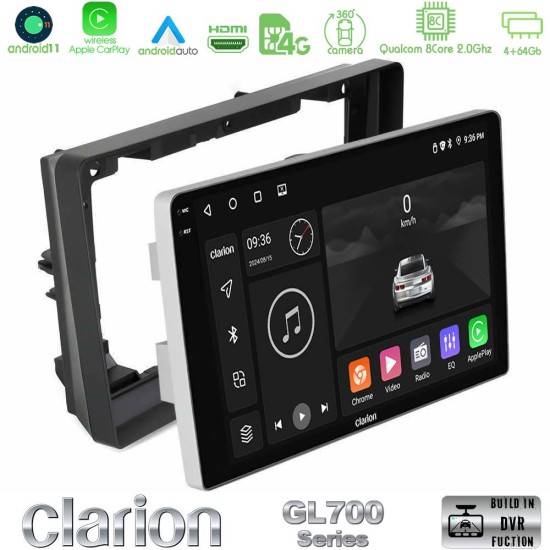Clarion GL700 Series 8Core Android13 4+64GB Peugeot 308 2013-2020 Navigation Multimedia Tablet 9" Με Carplay & Android Auto Clarion GL700 Series 8Core Android13 4+64GB Peugeot 308 2013-2020 Navigation Multimedia Tablet 9" Με Carplay & Android Auto