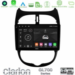 Clarion GL700 Series 8Core Android13 4+64GB Peugeot 206 Navigation Multimedia Tablet 9" Με Carplay & Android Auto Clarion GL700 Series 8Core Android13 4+64GB Peugeot 206 Navigation Multimedia Tablet 9" Με Carplay & Android Auto