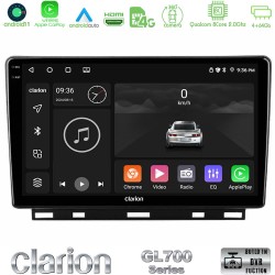 Clarion GL700 Series 8Core Android13 4+64GB Renault Clio 5 2020-2025 Navigation Multimedia Tablet 9" Με Carplay & Android Auto Clarion GL700 Series 8Core Android13 4+64GB Renault Clio 5 2020-2025 Navigation Multimedia Tablet 9" Με Carplay & Android Auto
