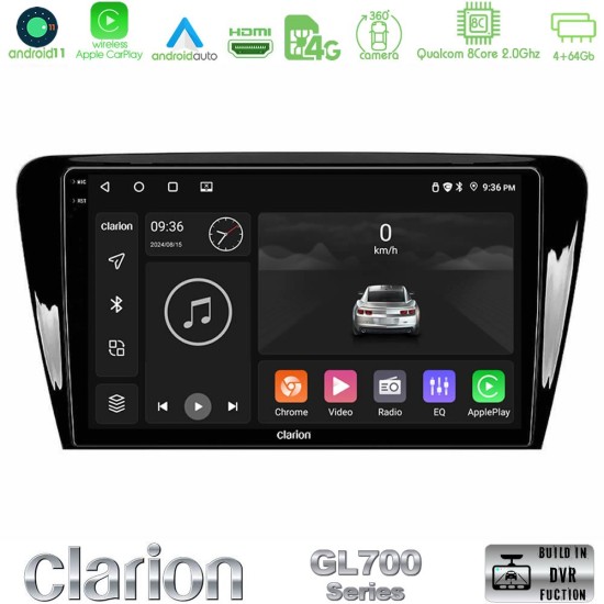Clarion GL700 Series 8Core Android13 4+64GB Skoda Octavia 7 Navigation Multimedia Tablet 10" Με Carplay & Android Auto Clarion GL700 Series 8Core Android13 4+64GB Skoda Octavia 7 Navigation Multimedia Tablet 10" Με Carplay & Android Auto
