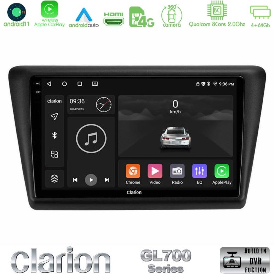 Clarion GL700 Series 8Core Android13 4+64GB Skoda Rapid 2013-2017 Navigation Multimedia Tablet 9" Με Carplay & Android Auto Clarion GL700 Series 8Core Android13 4+64GB Skoda Rapid 2013-2017 Navigation Multimedia Tablet 9" Με Carplay & Android Auto