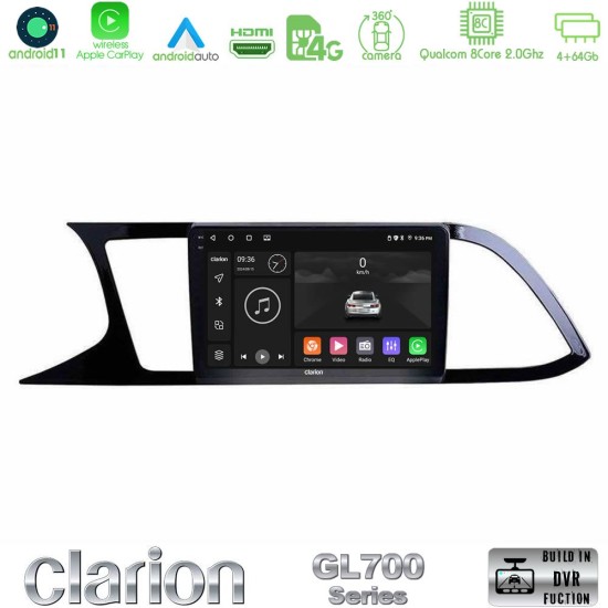 Clarion GL700 Series 8Core Android13 4+64GB Seat Leon 2013 – 2019 Navigation Multimedia Tablet 9" Με Carplay & Android Auto Clarion GL700 Series 8Core Android13 4+64GB Seat Leon 2013 – 2019 Navigation Multimedia Tablet 9" Με Carplay & Android Auto