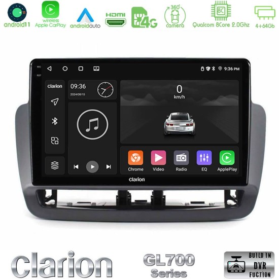 Clarion GL700 Series 8Core Android13 4+64GB Seat Ibiza 2012-2015 Navigation Multimedia Tablet 9" Με Carplay & Android Auto