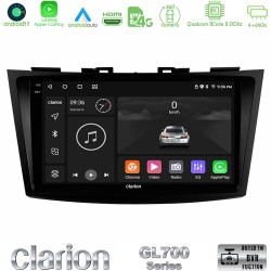 Clarion GL700 Series 8Core Android13 4+64GB Suzuki Swift 2011-2016 Navigation Multimedia Tablet 9" Με Carplay & Android Auto