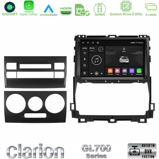 Clarion GL700 Series 8Core Android13 4+64GB Toyota Land Cruiser J120 2002-2009 Navigation Multimedia Tablet 9" Με Carplay & Android Auto